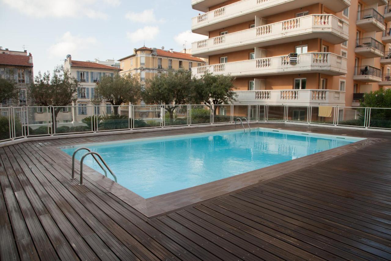 Studio With Swimming Pool 80 Meters Near The Beach นีซ ภายนอก รูปภาพ